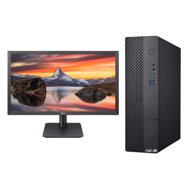 Asus Desktop + LG 22″ 22MP410 Monitor | i5 – 16GB – 1TB+256GB NVMe | 2 Years Warranty