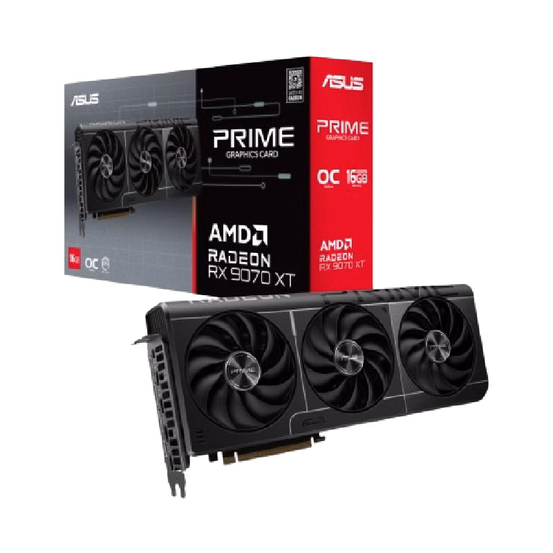 ASUS Prime Radeon RX 9070 XT OC Edition 16GB GDDR6 Gaming Graphics Card