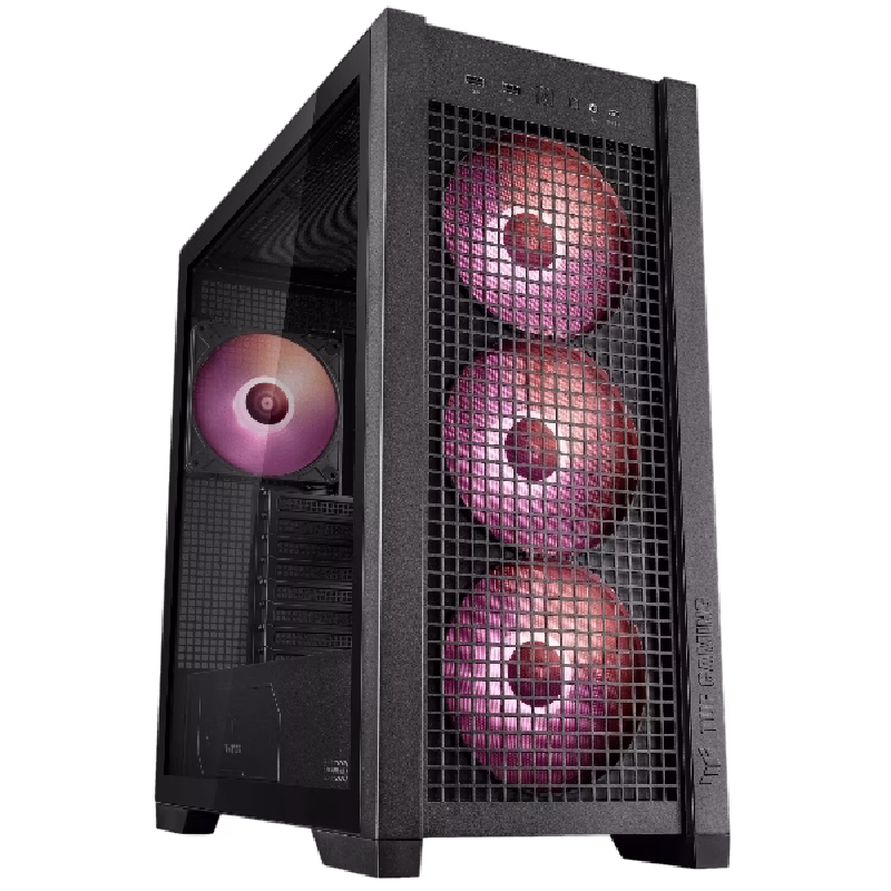 ASUS TUF Gaming GT302 TG ARGB BLACK case | 90DC0010-B19000 | 3 Years Warranty