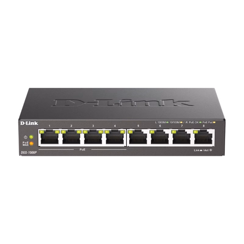 D-Link 8-Port Gigabit PoE Unmanaged Desktop Switch