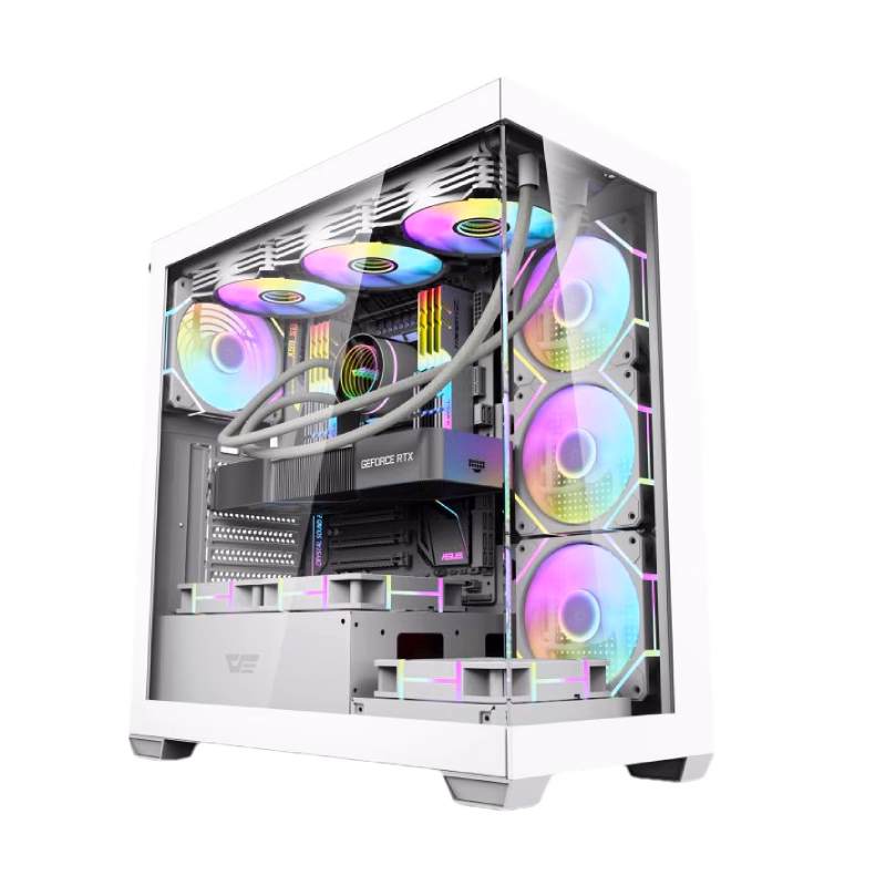 DarkFlash DS900 Aquarium ATX PC Case White | Tax Included