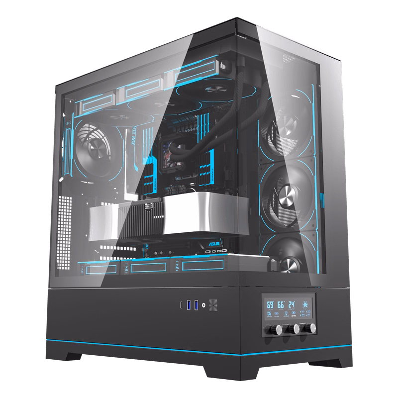 DarkFlash DY451 Pro ATX PC Case – Black | Tax Included