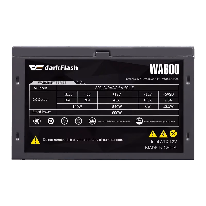 Darkflash WA600 Non-Modular Power Supply | Tax Free