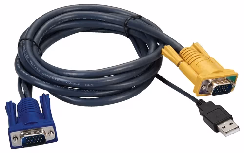 EUSSO KVM SWITCH UKC8300-18UT 1-to-2 1.8m USB D-type KVM Cable for UKS8104-D4T / 8108-ROT / 8116-ROT