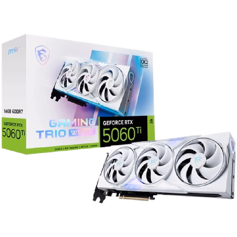 GeForce RTX 5060 Ti 16G GAMING TRIO OC WHITE | 1 Year Warranty