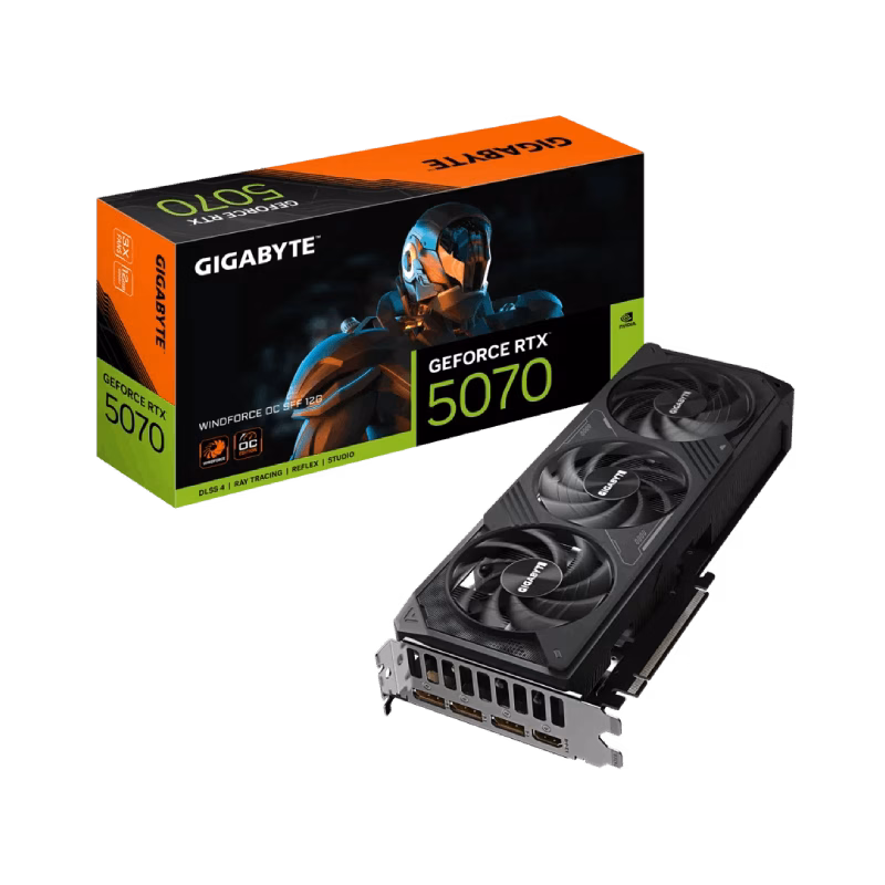 Gigabyte GeForce RTX 5070 Windforce OC SFF 12G 3X FANS Graphics Card | GV-N5070WF3OC-12GD