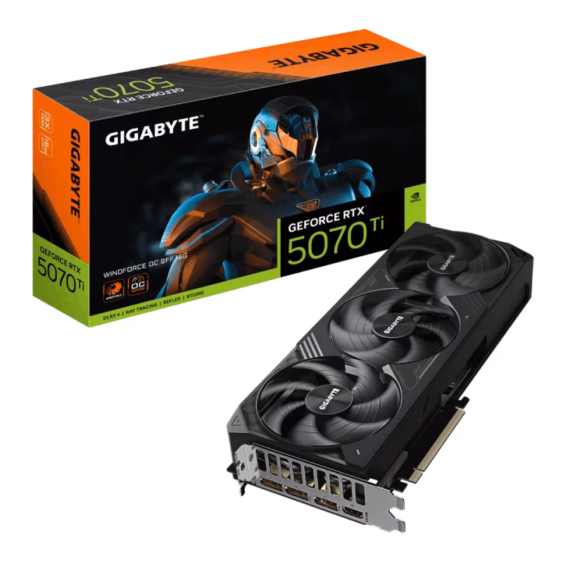 Gigabyte GeForce RTX 5070 Ti WINDFORCE OC SFF 16G Graphics Card | GV-N507TWF3OC-16GD