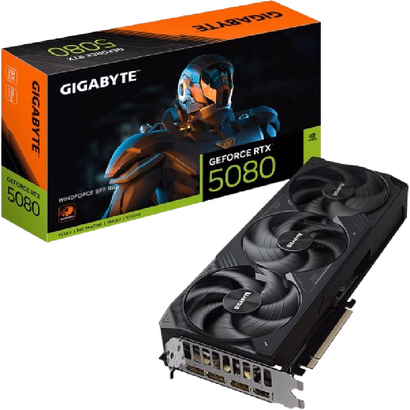 GIGABYTE GeForce RTX 5080 WINDFORCE SFF 16GB GDDR7 Graphics Card With NVIDIA Blackwell Architecture