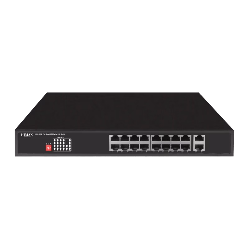 HIMAX Gigabit 18 Ports PoE Switch | PS11602G | 3 Years Warranty
