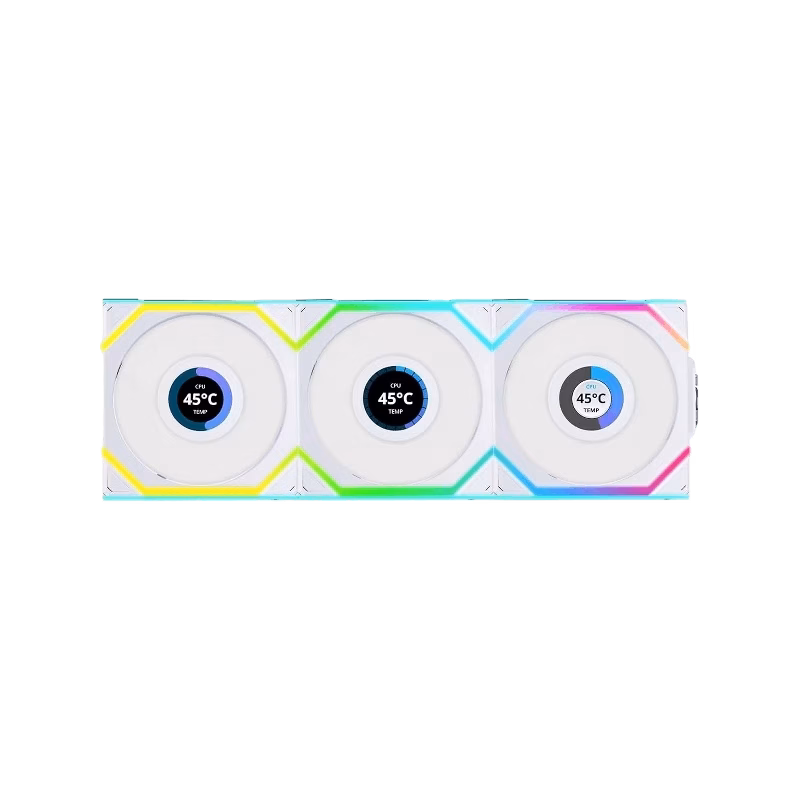 Lian Li UNI FAN SL Wireless LCD 120 White Triple Pack With Controller