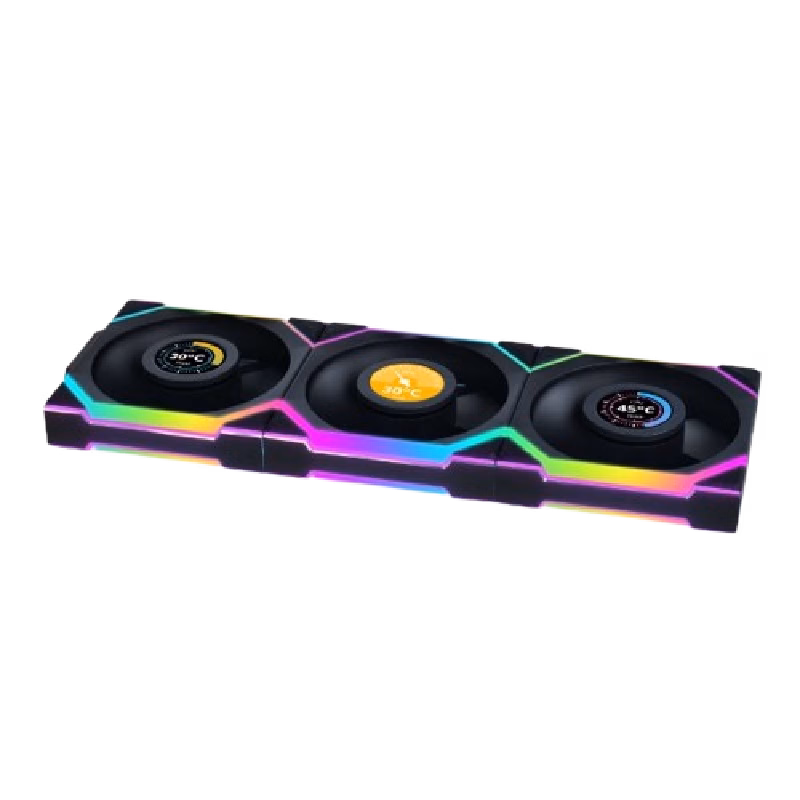 Lian Li UNI FAN SL Wireless LCD (Reverse Blade) 120 Triple Pack With Controller