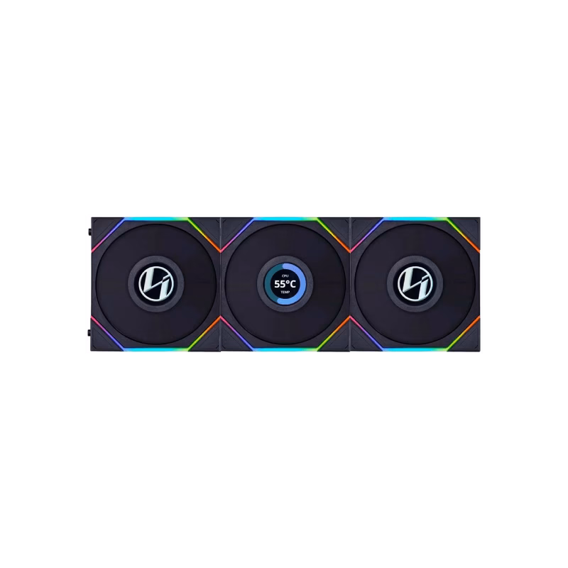 Lian Li UNI FAN TL-LCD Wireless 120 Black Triple Pack With Controller