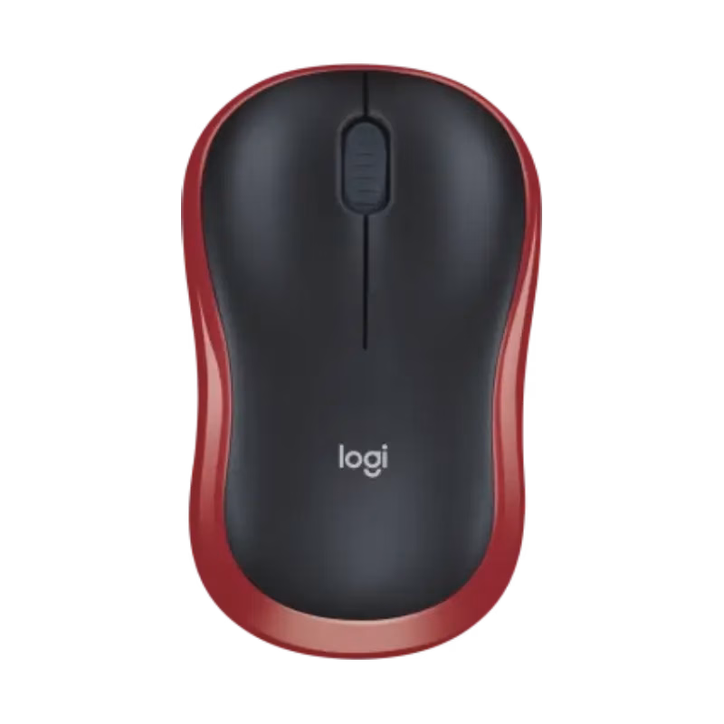 Logitech M185 Wireless Mouse – Red