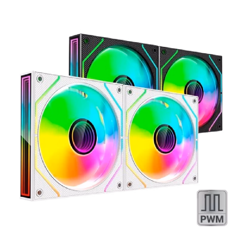 Mars Gaming Ultra-Quiet Pwm 2X 120Mm Infinity Mirror Argb Gaming Fan | MF3DPROX2 | Tax Free