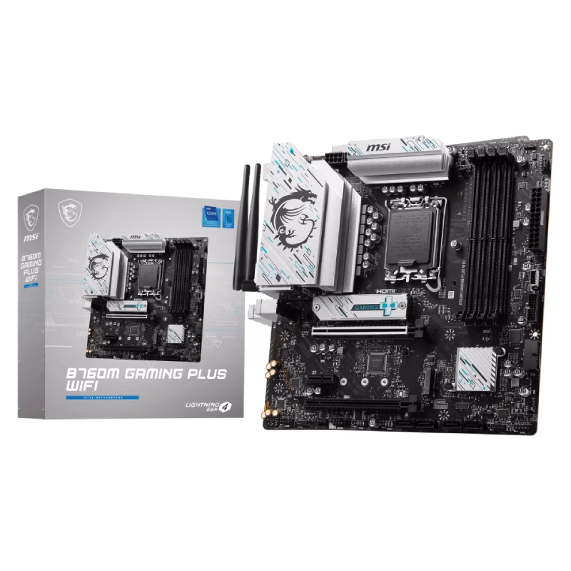 MSI B760M Gaming Plus WiFi Motherboard | 911-7D99-025 / 3 years warranty