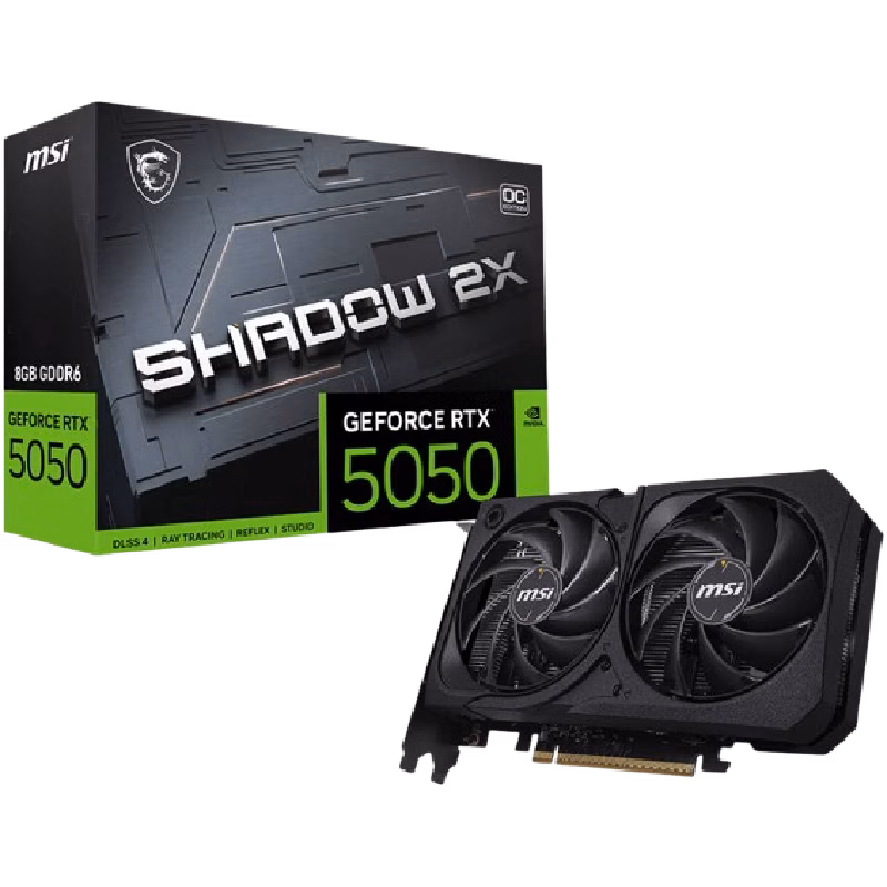MSI GeForce RTX 5050 8G SHADOW 2X OC 8GB GDDR6 Graphics Card