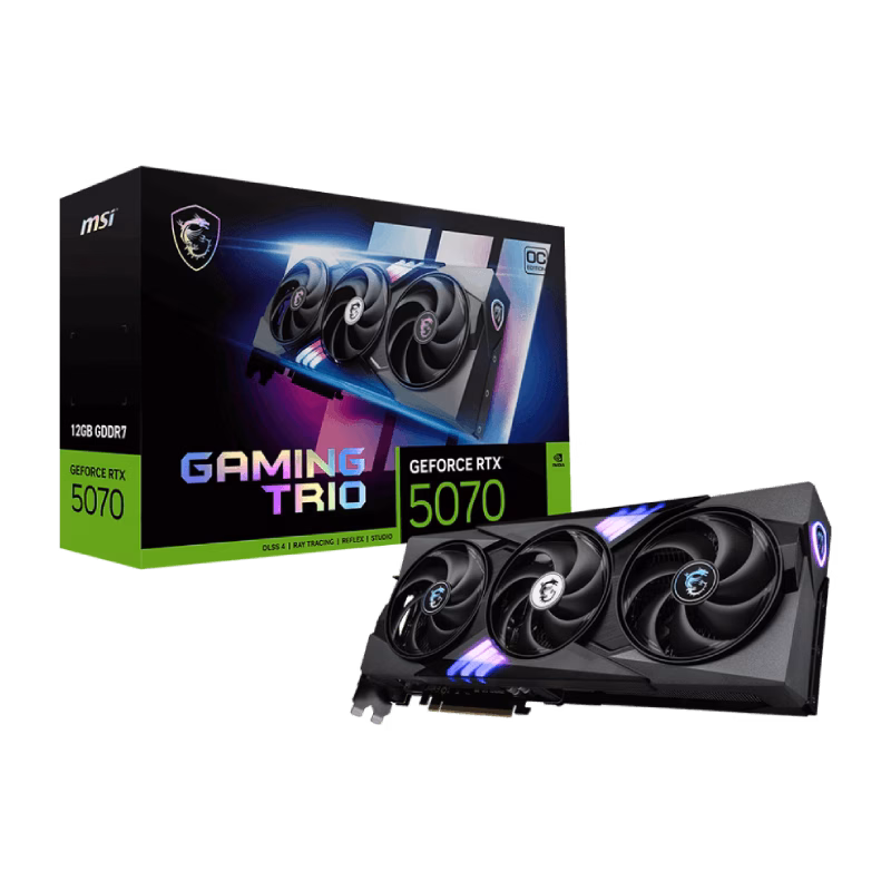 MSI GeForce RTX 5070 GAMING TRIO OC 12GB GDDR7 Graphics Card With Blackwell Architecture, DLSS 4 | 1 Years Warranty