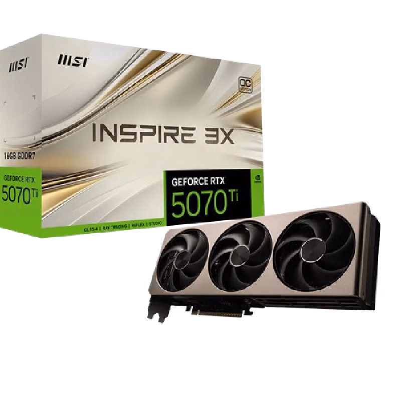 MSI GeForce RTX 5070 Ti 16G INSPIRE 3X OC Graphics Card | 1 Years Warranty