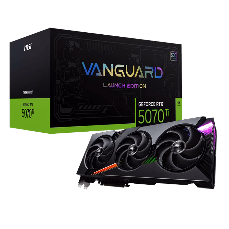 MSI GeForce RTX 5070 Ti 16G VANGUARD SOC LAUNCH EDITION Graphics Card | 2 Years Warranty