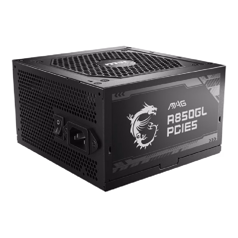 MSI MAG A850GL PCIE5 power supply offers 80 PLUS Gold 850W | 306-7ZP8A11-CE0