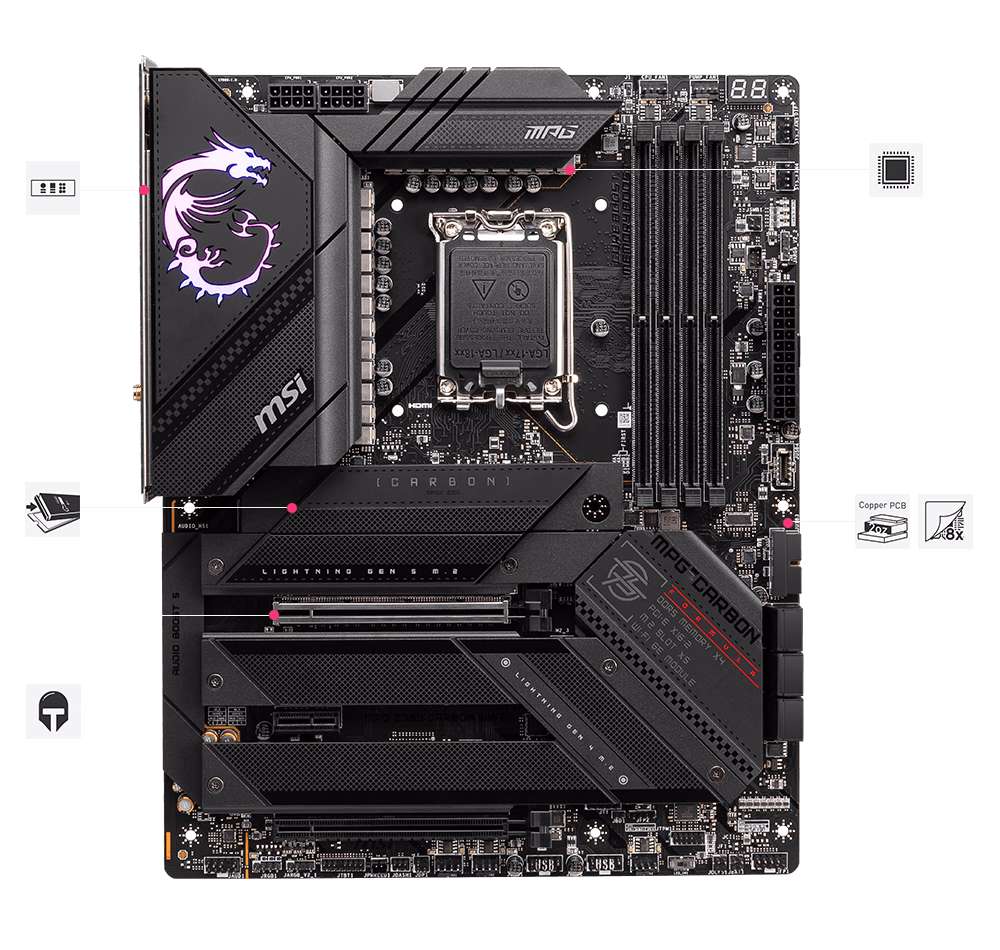 MSI MPG Z790 CARBON WIFI Z790 SATA 6Gb/s DDR5