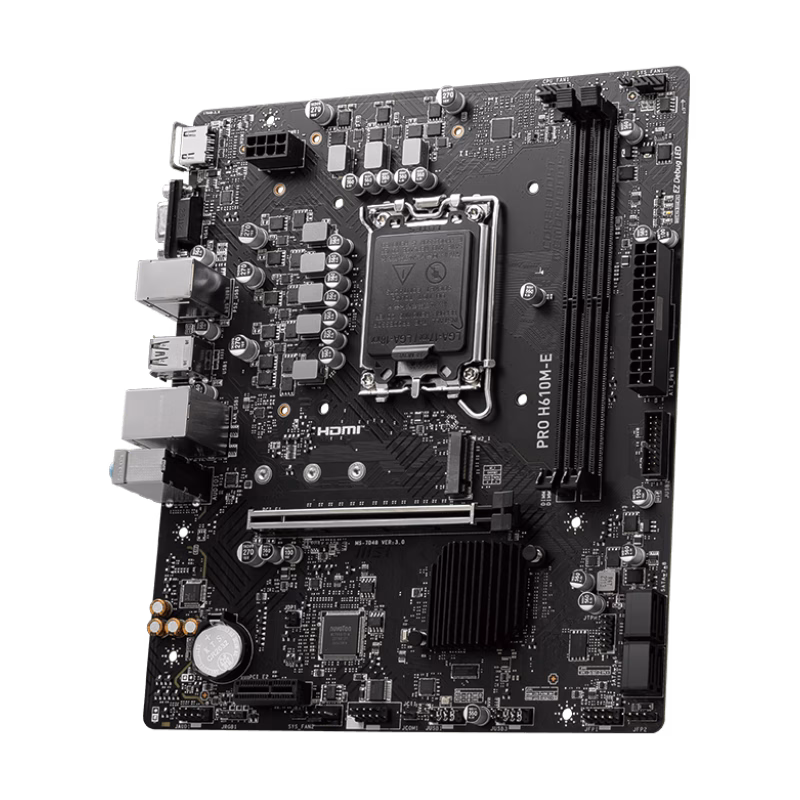 MSI Pro H610M-E Micro-ATX DDR5 Motherboard | 911-7D48-075