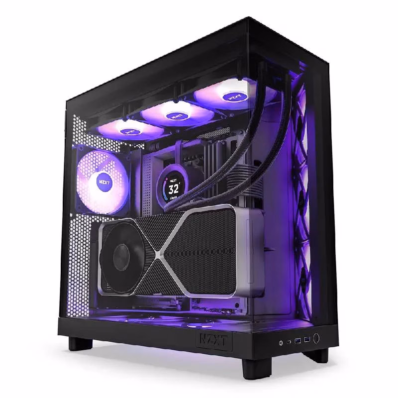 NZXT H6 Flow RGB Black Compact Mid-tower Airflow Case | CC-H61FB-R1