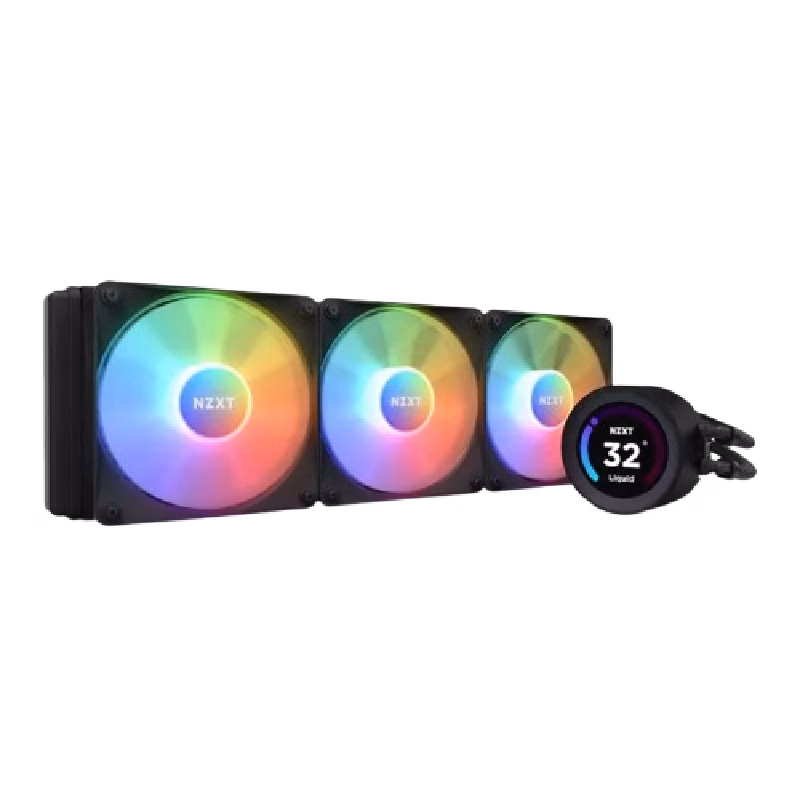 NZXT Kraken Elite 360 RGB AIO Liquid Cooler With LCD Display & RGB Fans | RL-KR36E-B1