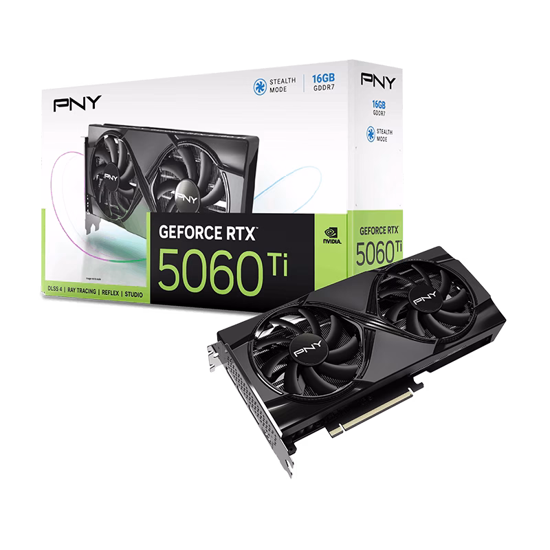PNY GeForce RTX 5060Ti 16GB Dual Fan Graphics Card | VCG5060T16DFXPB1 | Tax Included