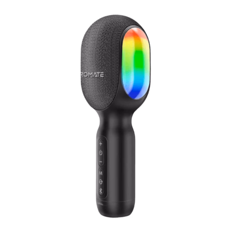 Promate VocalMic 5-in-1 Wireless Karaoke Microphone with Speaker | Black