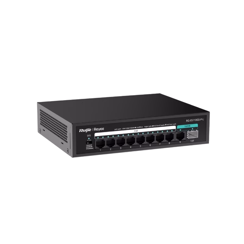 Ruijie Reyee RG-ES110GDS-P 10-port 10/100/1000Mbps Unmanaged PoE Switch | Tax Included