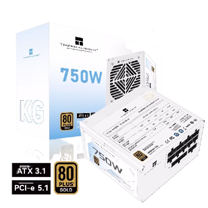 Thermalright KG-750 750W Gold Fully Modular ATX 3.1 PSU White Color