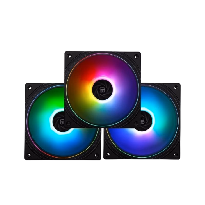 Thermalright TL-M12W-S X3 ARGB 120mm ARGB Case Fan infinity Mirror Design Black (3-Pack)