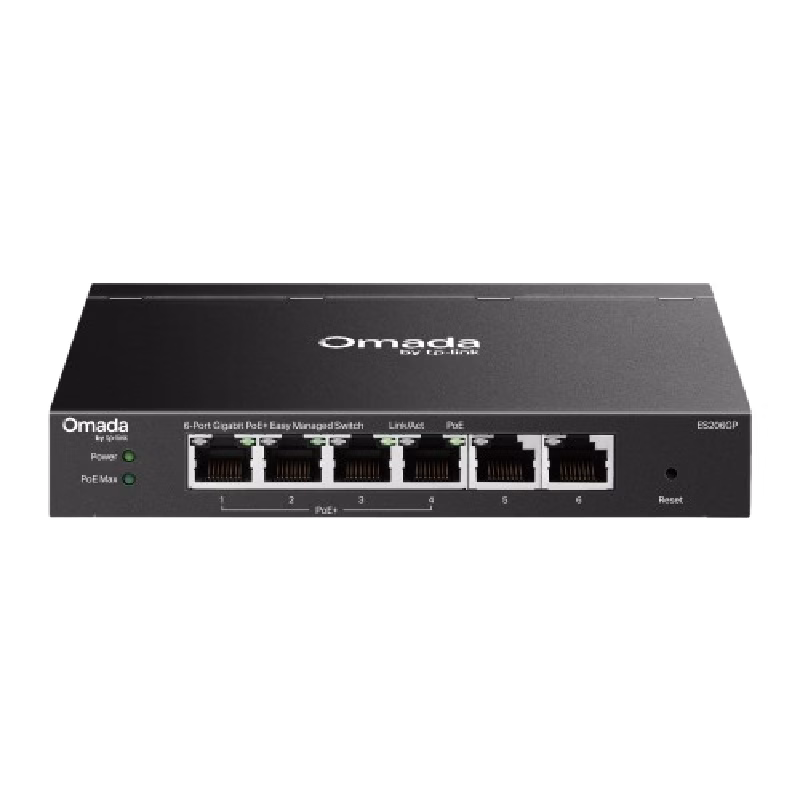 TP-Link Omada 6-Port Gigabit Easy Managed Switch with 4-Port PoE+ | ES206GP