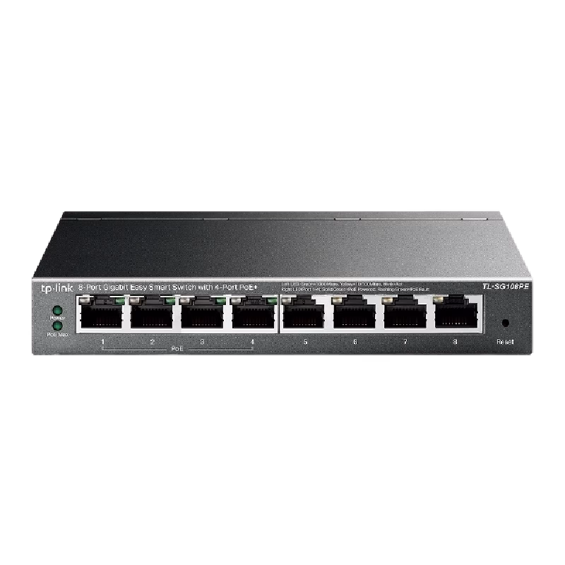 TP-Link Switch 8-Port Gigabit Easy Smart Switch with 4-Port PoE+ | TL-SG108PE 4.6