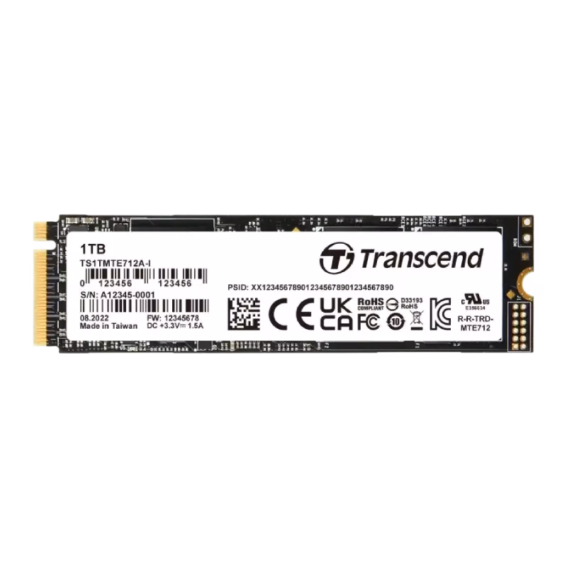 Transcend Enterprise M.2 1TB SSD NVMe MTE712A Series | TS1TMTE712A | 3 Years Warranty