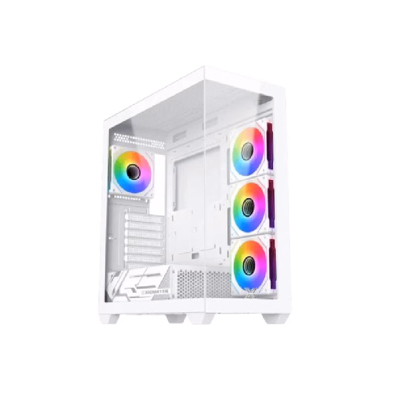 XIGMATEK Blast Arctic E-ATX Mid Tower Case With 4 ARGB Fans White | EN46360