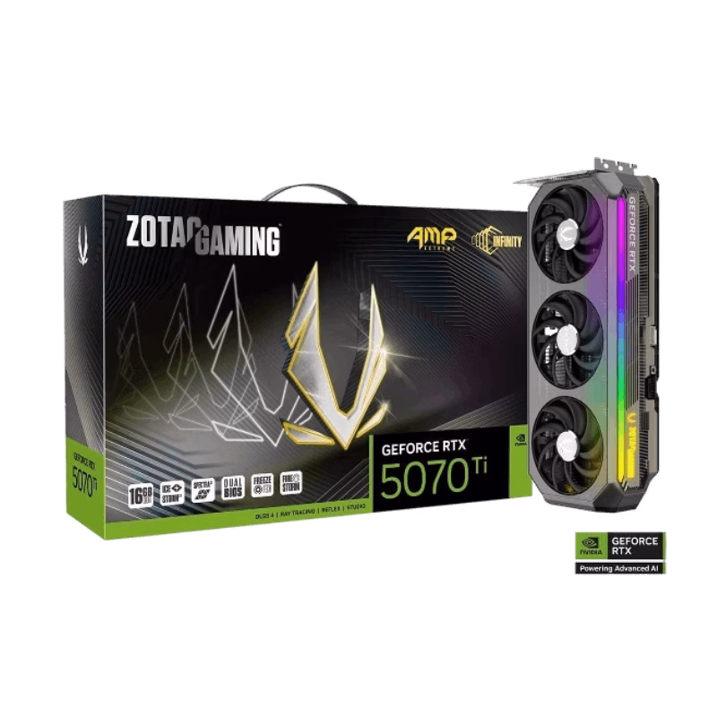 ZOTAC GAMING GeForce RTX 5070 Ti AMP Extreme INFINITY Graphics Card | Tax Included