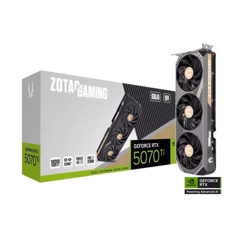 Zotac Gaming GeForce RTX 5070 Ti SOLID SFF Graphics Card | ZT-B50710D3-10P