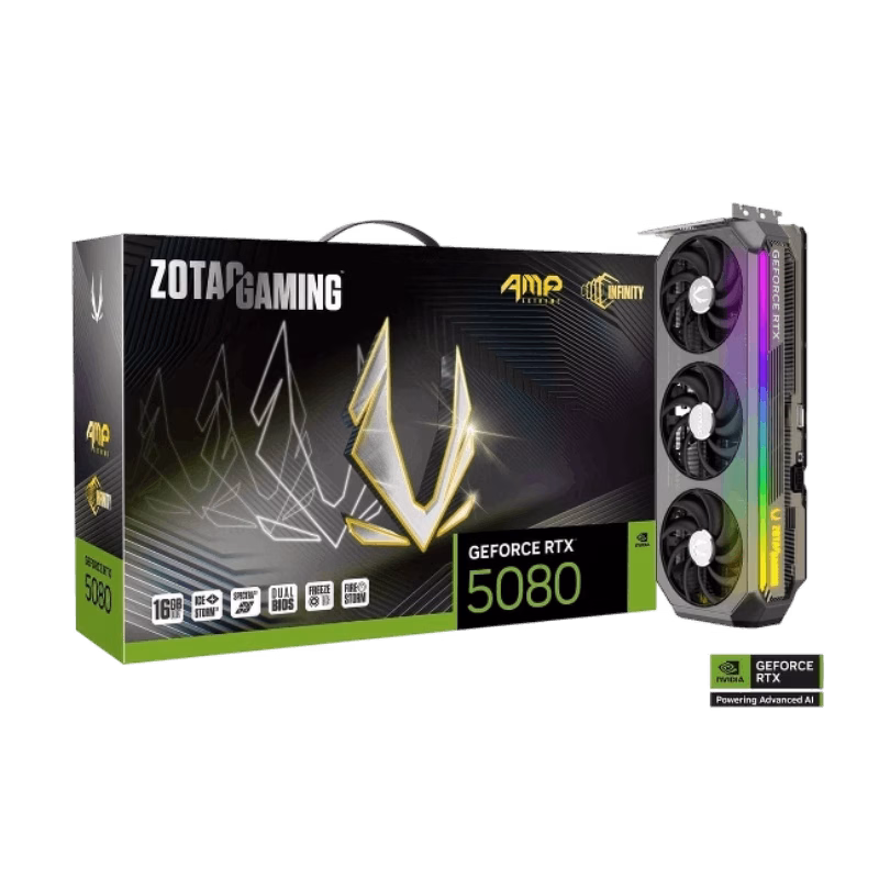 ZOTAC GAMING GeForce RTX 5080 AMP Extreme INFINITY Graphics Card | ZT-B50800B-10P | Tax Free