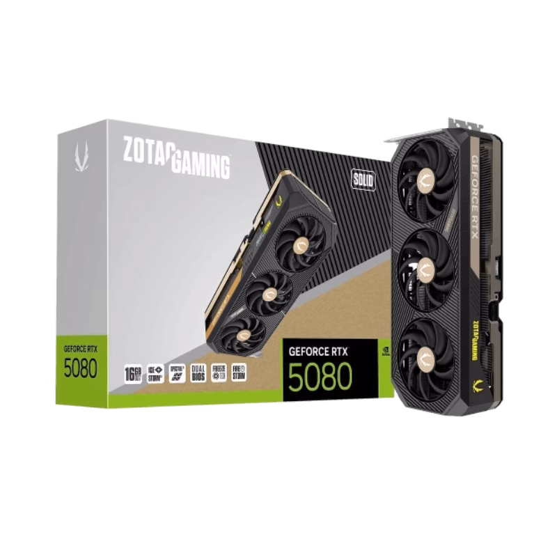 ZOTAC GAMING GeForce RTX 5080 SOLID Graphics Card | ZT-B50800D-10P | Tax Free