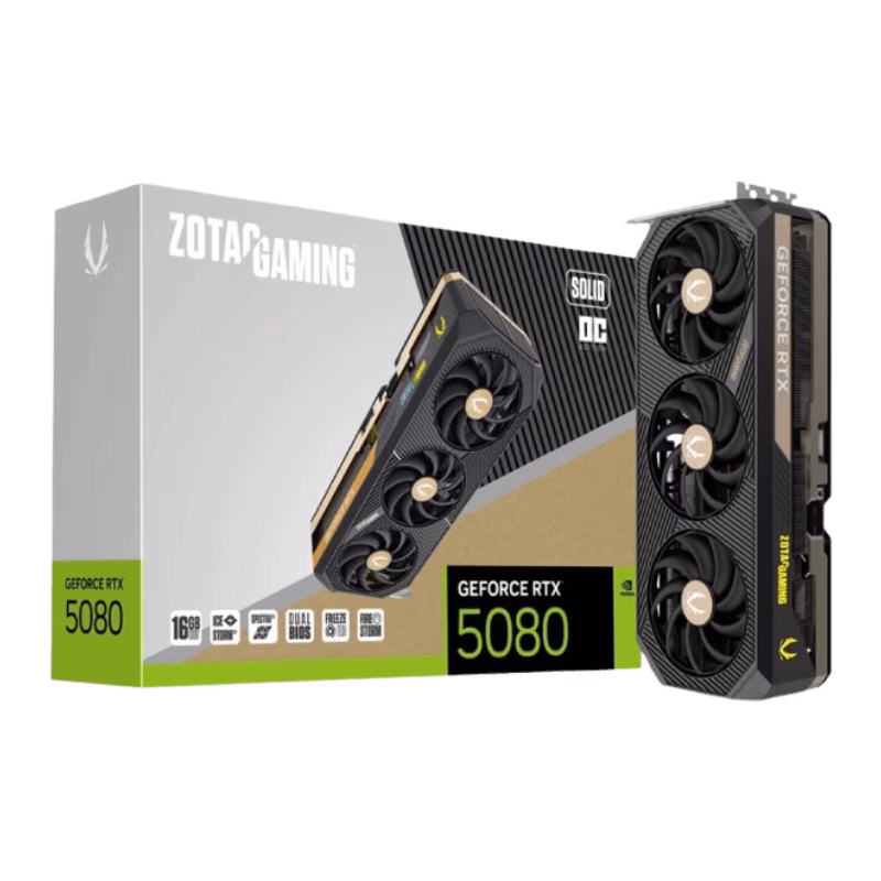ZOTAC GAMING GeForce RTX 5080 SOLID OC Graphics Card | Tax Free