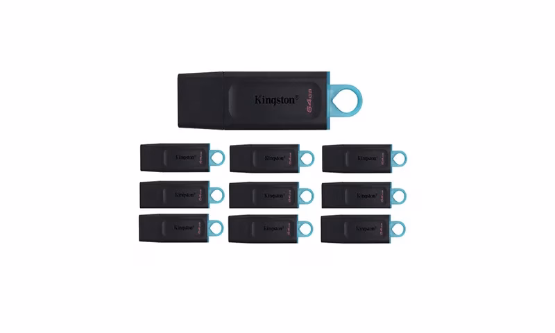10-Pack Kingston DataTraveler Exodia 64GB USB 3.2 | Tax Included