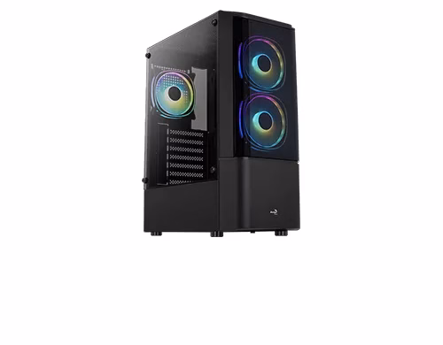 Aerocool Gaming Case Quantum 3*RGB FAN Tempered Glass Full Window