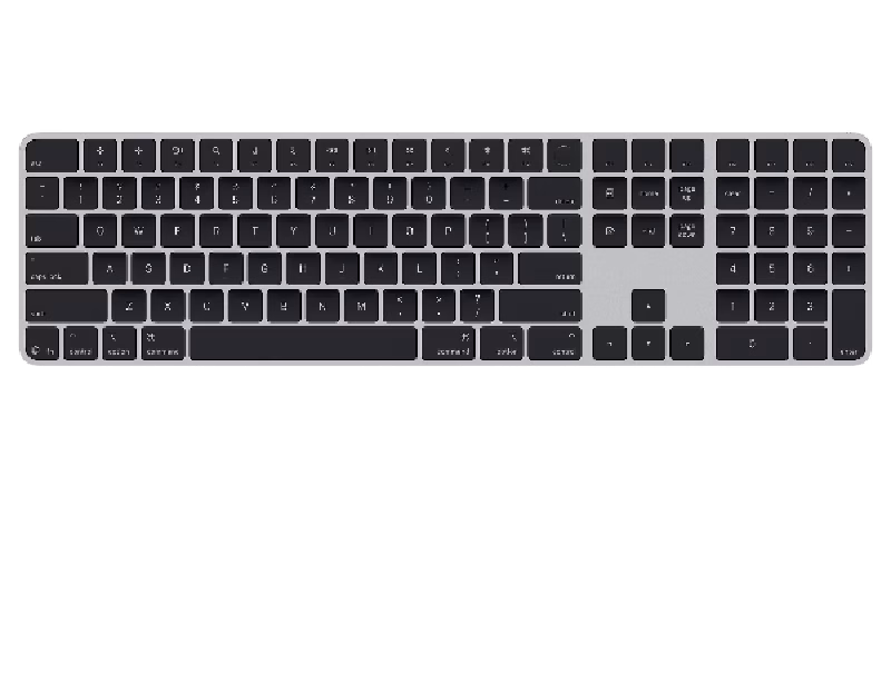 Apple Magic Keyboard with Touch ID & Numeric Keypad (USB-C) – Black | MXK83