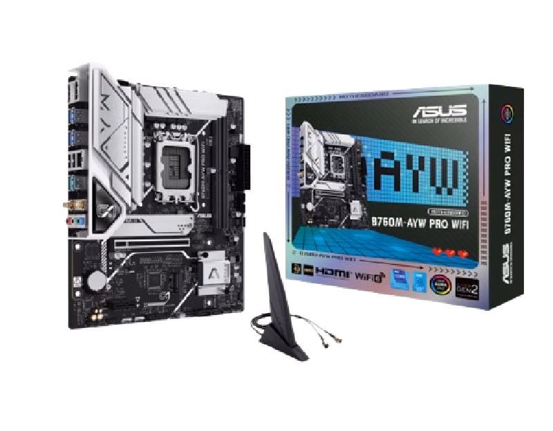 ASUS B760M-AYW PRO WIFI DDR5 mATX Motherboard | B760M-AYW-PRO-WIFI