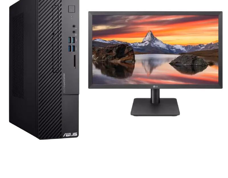 Asus Desktop + LG 22″ 22MP410 Monitor | i3 – 8GB – 1TB+256GB NVMe | 2 Years Warranty