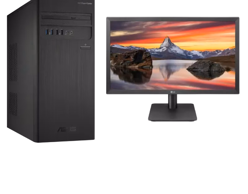 Asus Desktop + LG 22″ 22MP410 Monitor | i5 – 16GB – 1TB+128GB NVMe | 2 Years Warranty