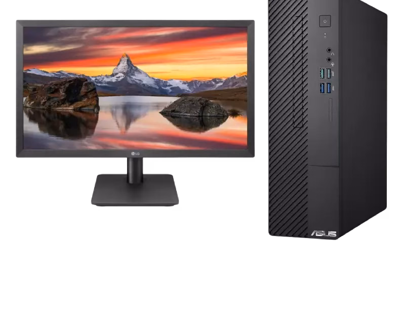 Asus Desktop + LG 22″ 22MP410 Monitor | i5 – 16GB – 1TB+256GB NVMe | 2 Years Warranty