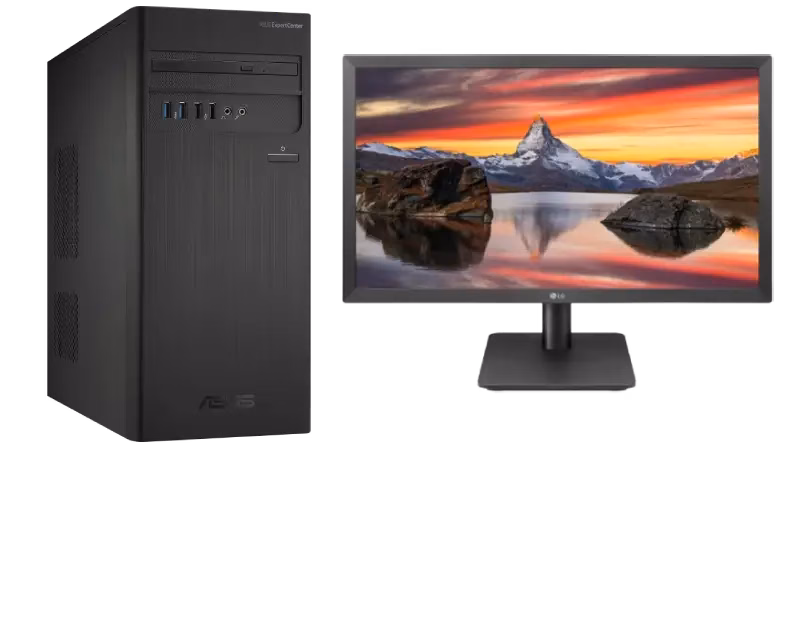 Asus Desktop + LG 22″ 22MP410 Monitor | i5 – 8GB – 1TB NVMe | 2 Years Warranty